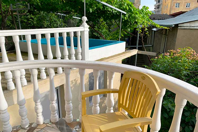 The Why Me building with lounge pool