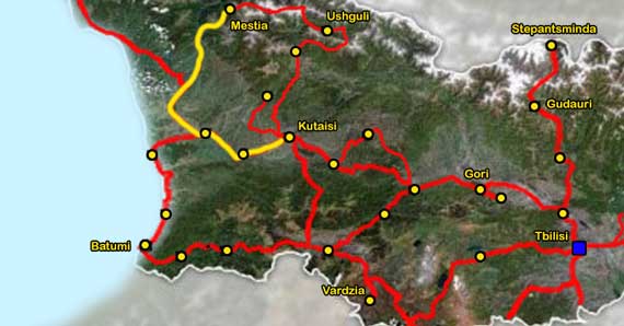 Why Me Travel - Map of holiday 20 Shades of Georgia Day 2