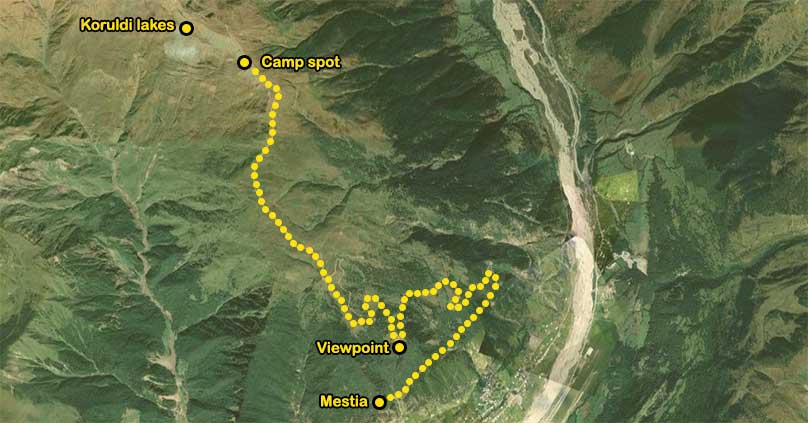 Why Me Travel - Map of holiday Ideal Mix Hike, Camp and Culture Day 4-5