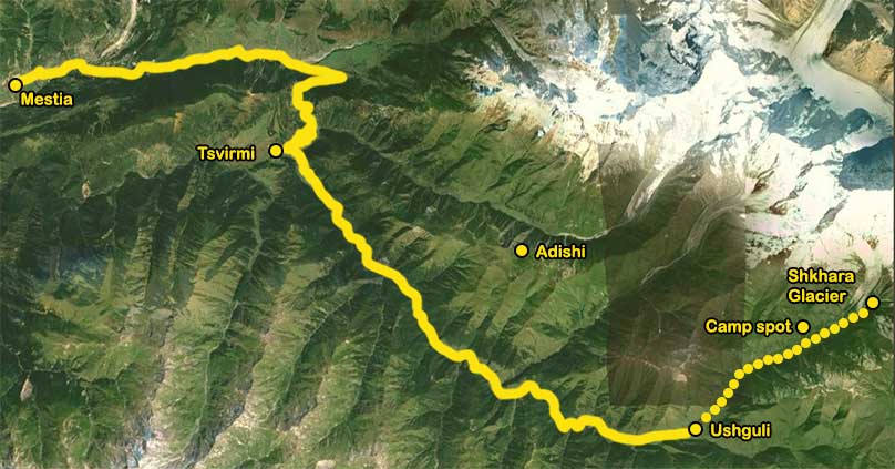 Why Me Travel - Map of holiday Ideal Mix Hike, Camp and Culture Day 6-7